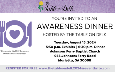 You’re Invited to The Table on Delk Awareness Dinner